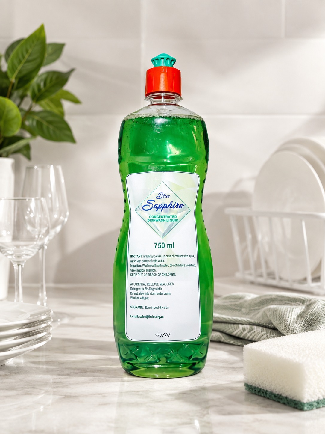 Blue Sapphire Concentrated Dishwash Liquid 750ml